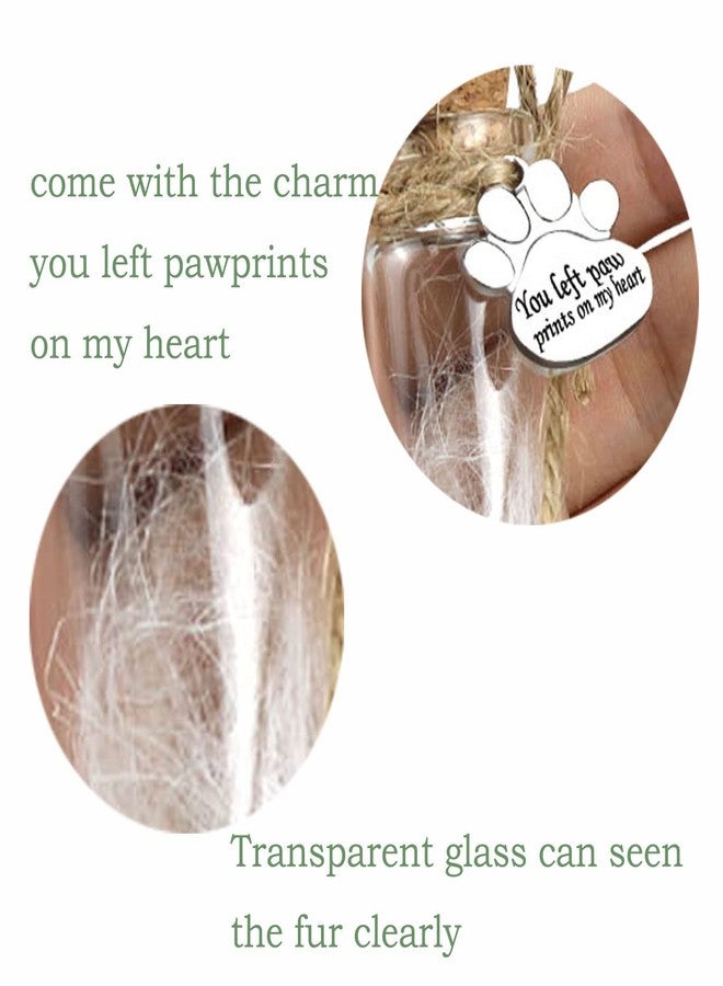 free-space Pet Hair Memorial Bottle,Glass Vial for Ashes Or Hair Dog Or Cat Keepsake Pet Loss Gift (Bottle) - Image 3